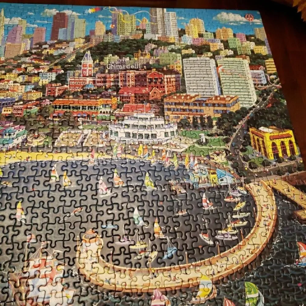 FX Schmid 1000 Piece Jigsaw Puzzle San Francisco Bay Skyline California COMPLETE